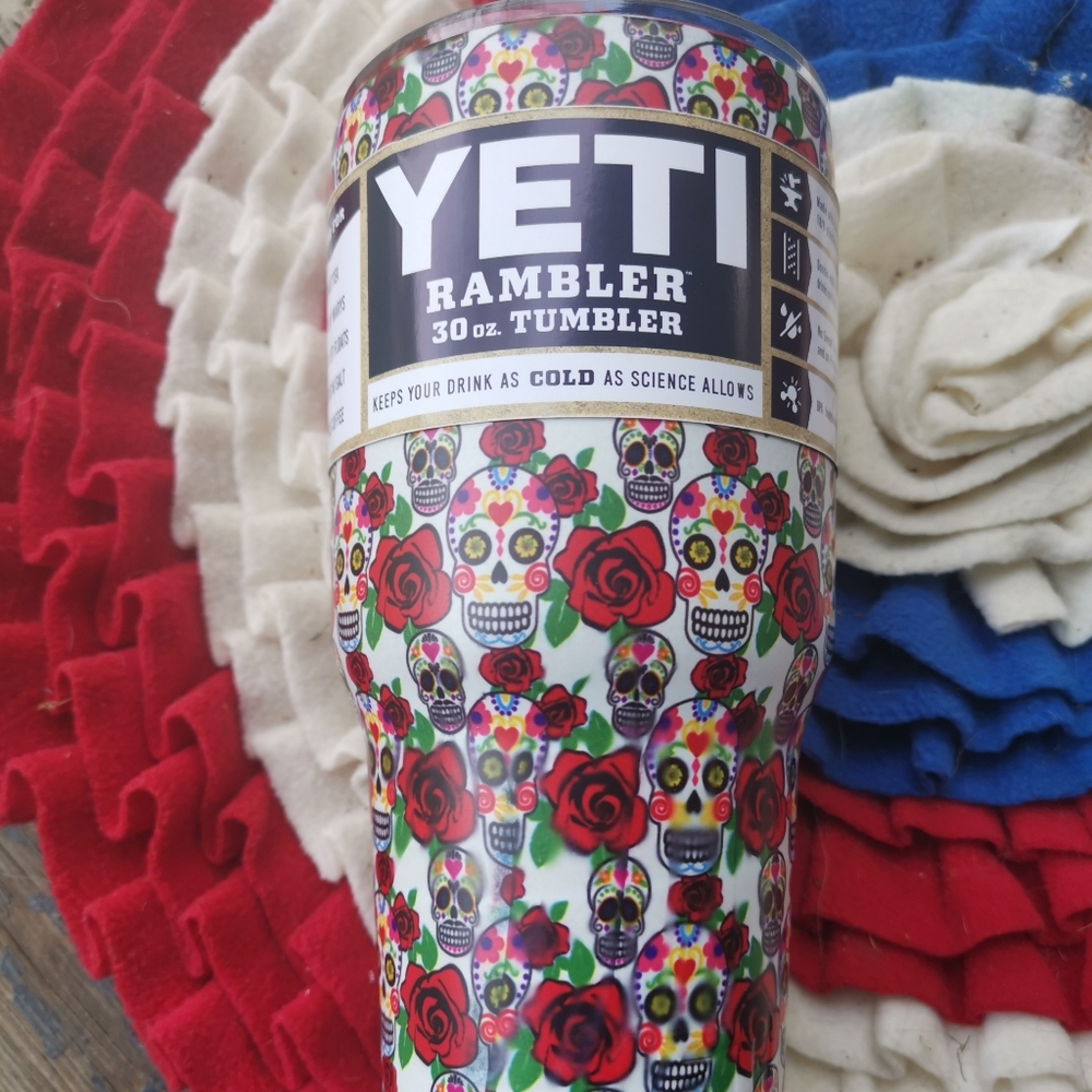Sugar Skull Yeti Rambler 30oz Rose Yeti New
